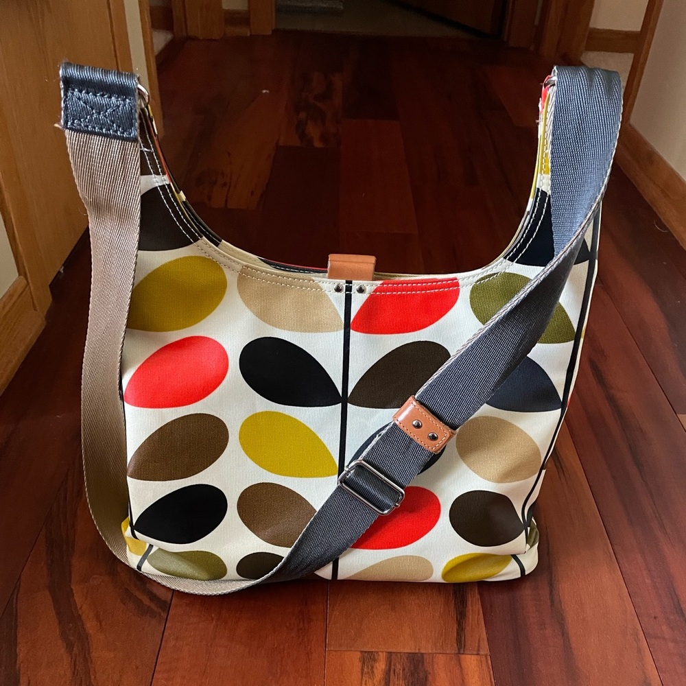 Orla Kiely midi crossbody in the stem print